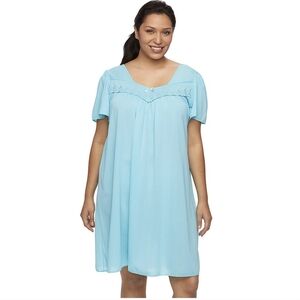 Miss Elaine Seafoam Short Nightgown - size Medium